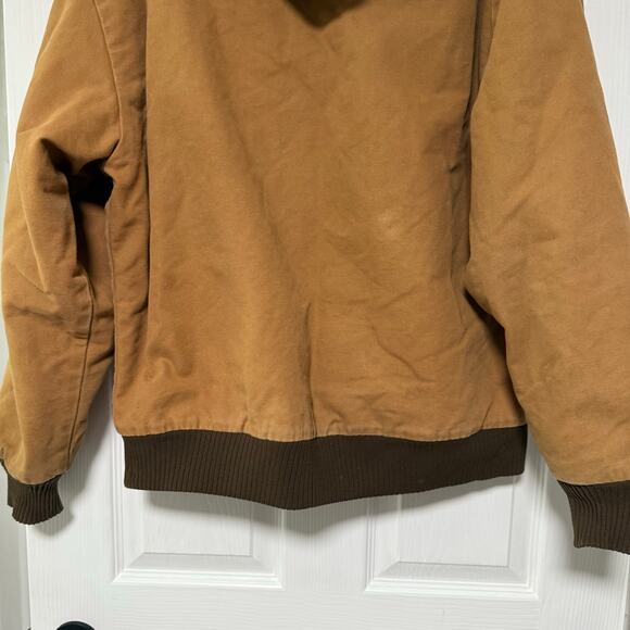 Polar King by Key Men's Tan Canvas Full Zip Hooded Lined Jacket Size Large - Picture 15 of 16